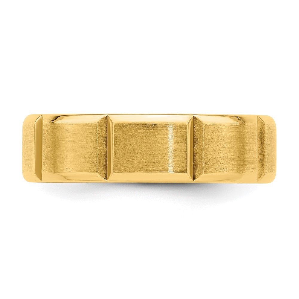 Comfort Fit Brush Satin Fancy Wedding Bands