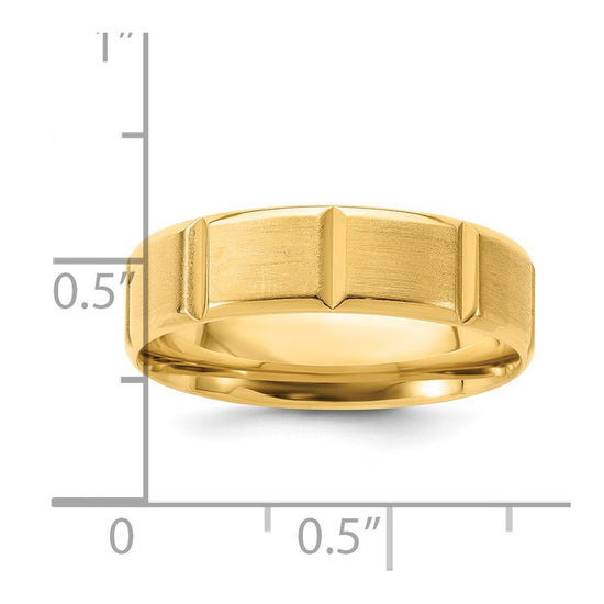 Comfort Fit Brush Satin Fancy Wedding Bands