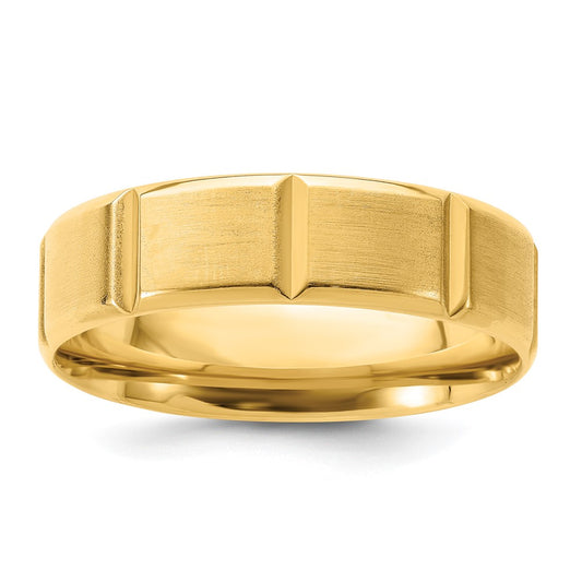 Comfort Fit Brush Satin Fancy Wedding Bands