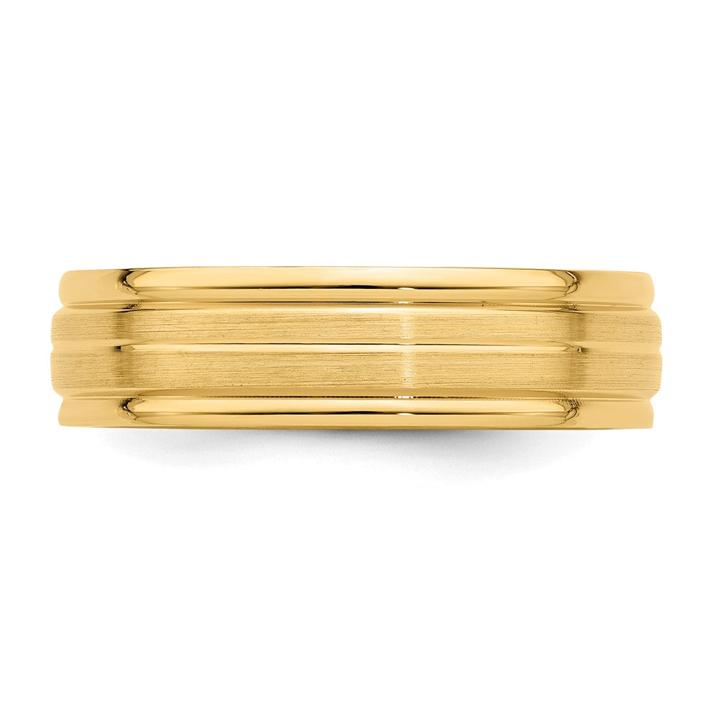 Comfort Fit Brush Satin Fancy Wedding Bands