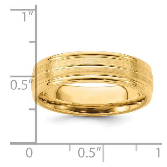 Comfort Fit Brush Satin Fancy Wedding Bands