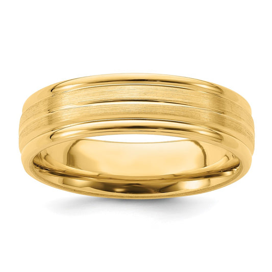 Comfort Fit Brush Satin Fancy Wedding Bands