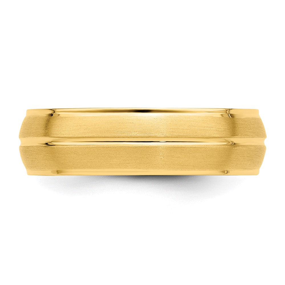 Comfort Fit Brush Satin Fancy Wedding Bands