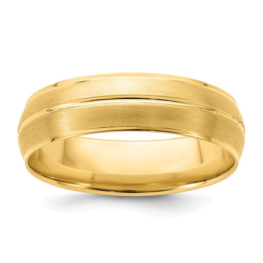 Comfort Fit Brush Satin Fancy Wedding Bands
