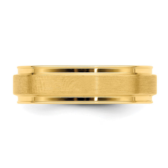 Comfort Fit Brush Satin Fancy Wedding Bands