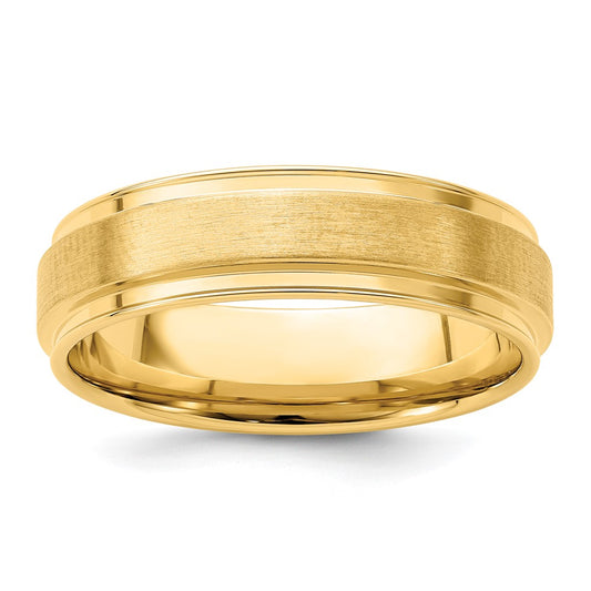 Comfort Fit Brush Satin Fancy Wedding Bands