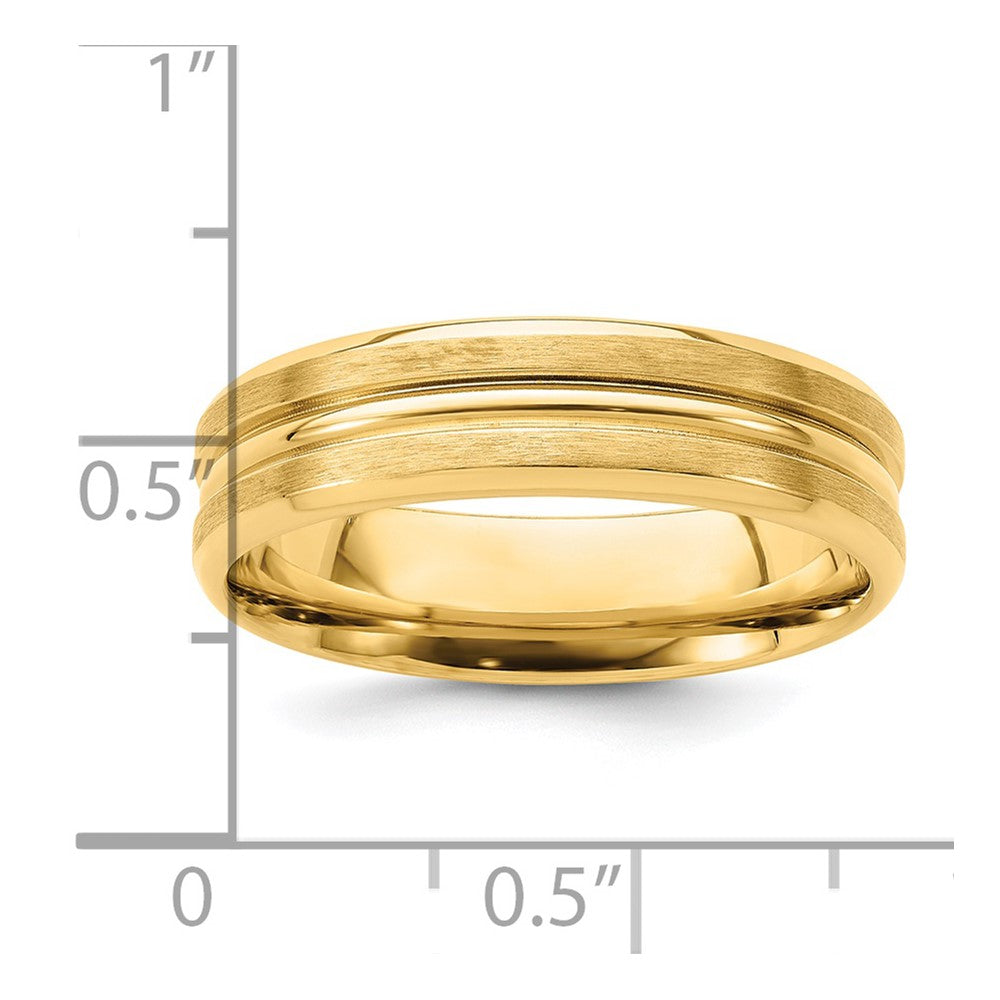 Comfort Fit Brush Satin Fancy Wedding Bands