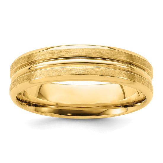 Comfort Fit Brush Satin Fancy Wedding Bands