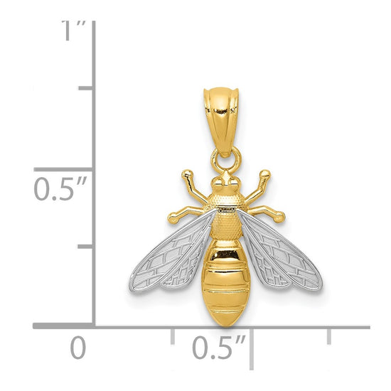 Gold Polished Bumble Bee Pendants