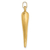 14k Hollow 3-D Italian Horn Charm