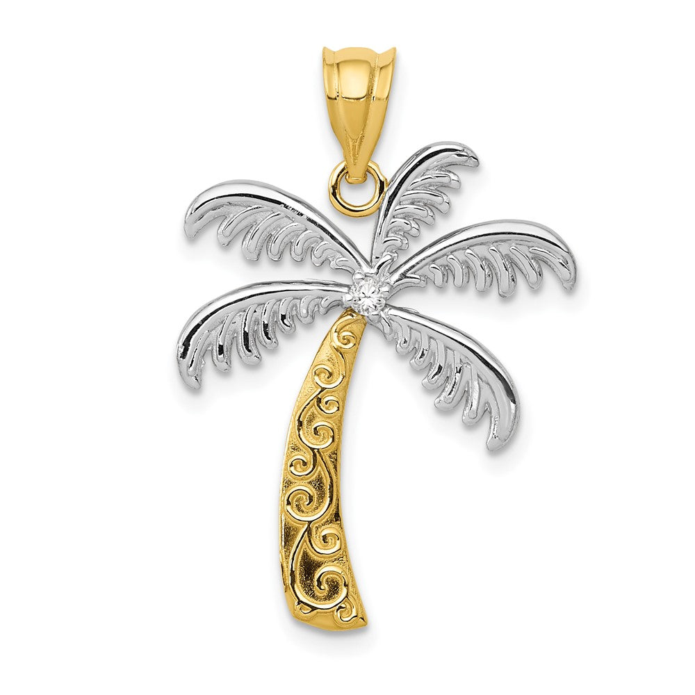 Gold Polished Palm Tree Pendants