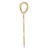 14k Heart with Cut-Out Awareness Ribbon Charm