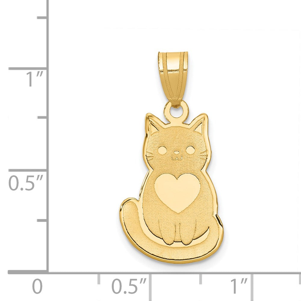 Gold Polished Cat Pendants