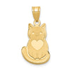 Gold Polished Cat Pendants