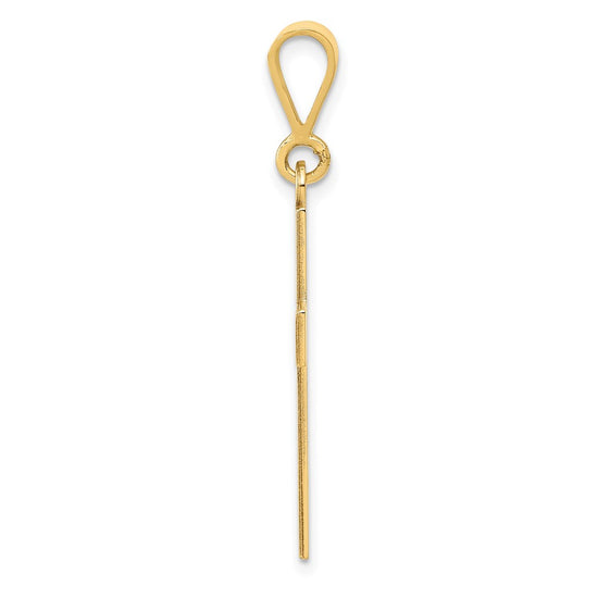 14K Laser Cut FAITH Cross Charm