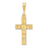 14K Laser Cut FAITH Cross Charm