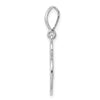 14K White Gold Swirl Heart Pendant