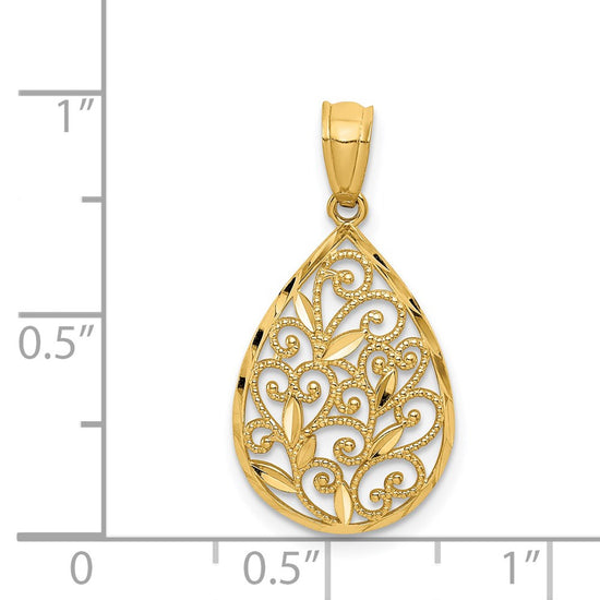 Filigree Teardrop Pendants