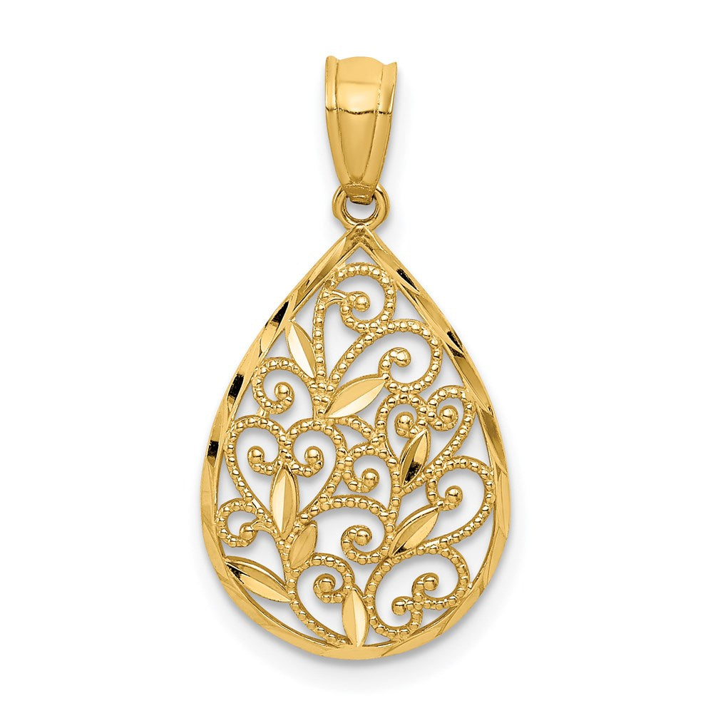 Filigree Teardrop Pendants