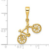 14kt Yellow Gold Polished 3-D Bicycle Pendant