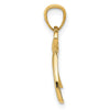 14k Gold Polished Small Ribbon Bow Pendant