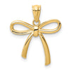 Gold Polished Bow Pendants
