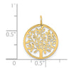 14k Round Tree Pendant