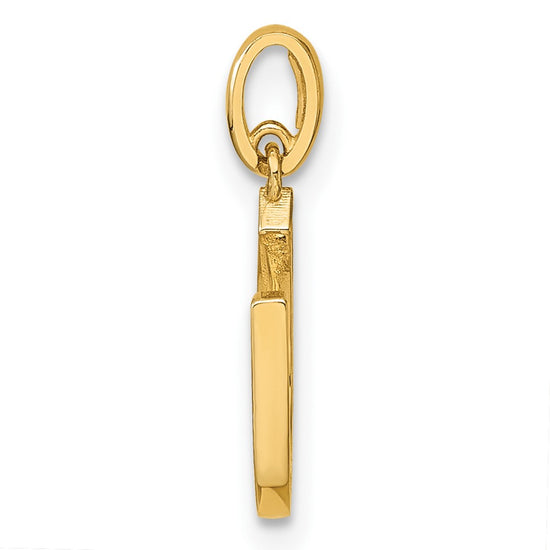 14k CZ Horseshoe Childrens Pendant