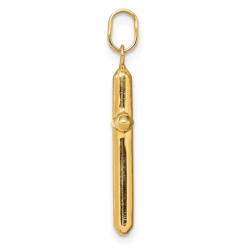 14k Polished Hollow Latin Cross Charm