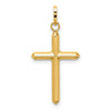 14k Polished Hollow Latin Cross Charm