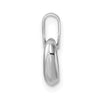 14k White Gold 3D CZ Heart Pendant