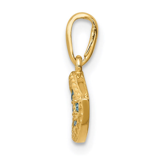 Gold Polished Eye Pendants