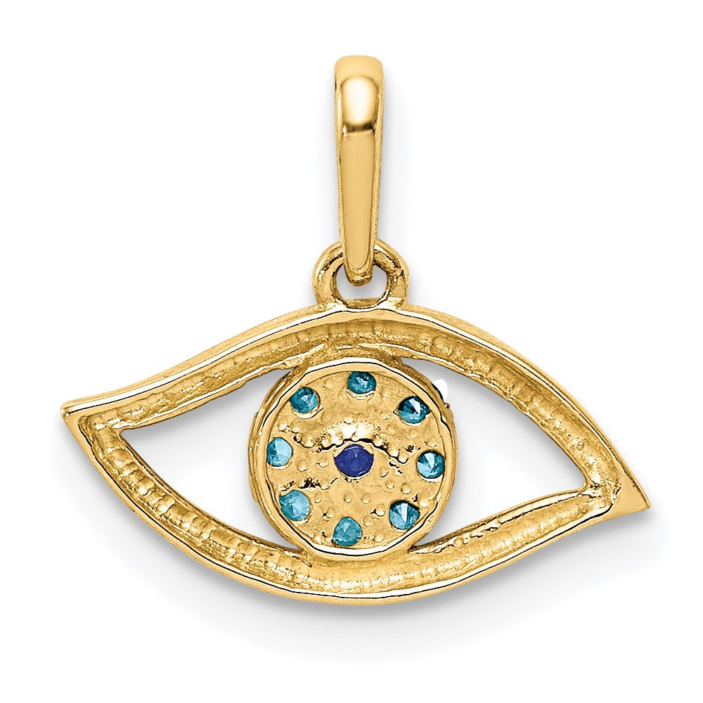 Gold Polished Eye Pendants