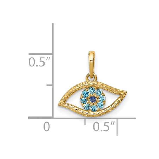 Gold Polished Eye Pendants