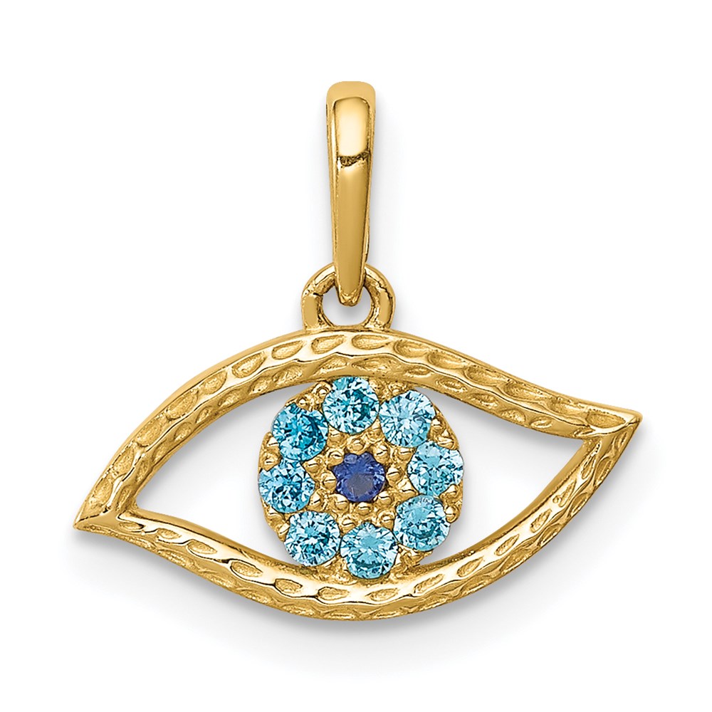Gold Polished Eye Pendants