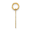 14k Polished Black Enamel Letter D Initial Disk Charm