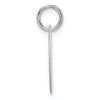 14kw Polished Black Enamel Letter G Initial Disk Charm