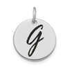 Polished Black Enamel Initial Disk Charms