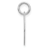 14kw Polished Black Enamel Letter L Initial Disk Charm