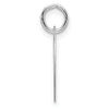 14kw Polished Black Enamel Letter O Initial Disk Charm