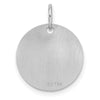 14kw Polished Black Enamel Letter O Initial Disk Charm