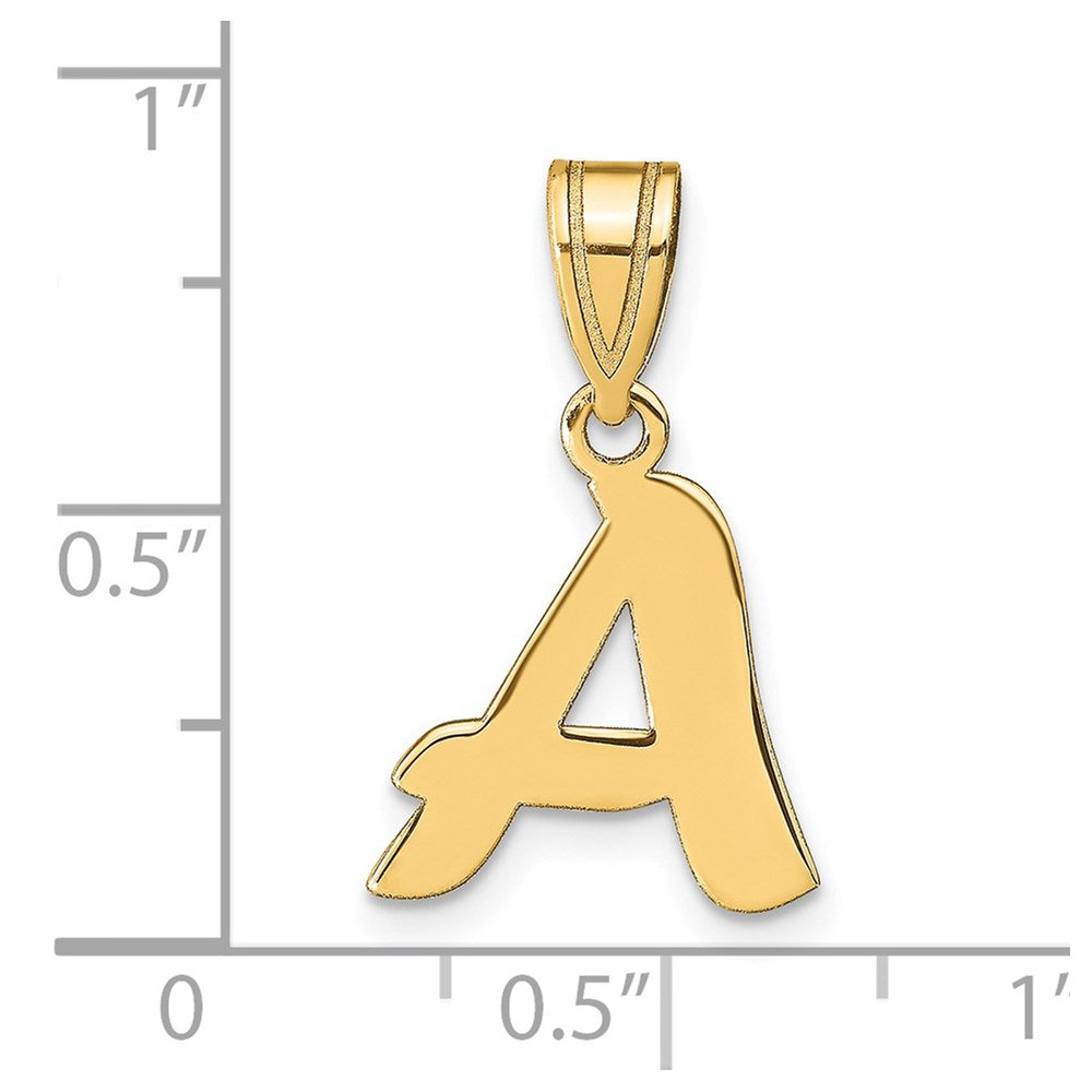 Polished Script Initial Pendants