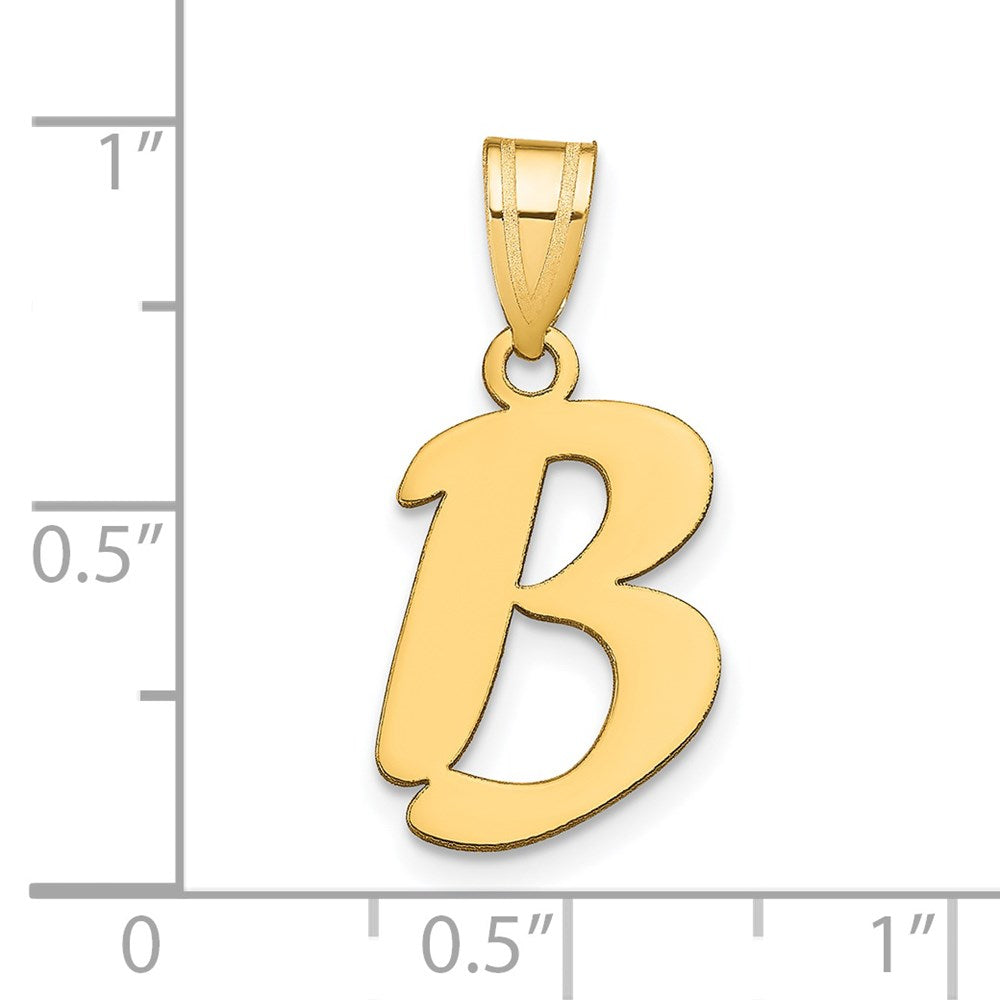 Polished Script Initial Pendants