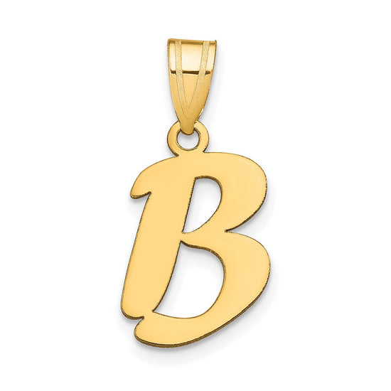 Polished Script Initial Pendants