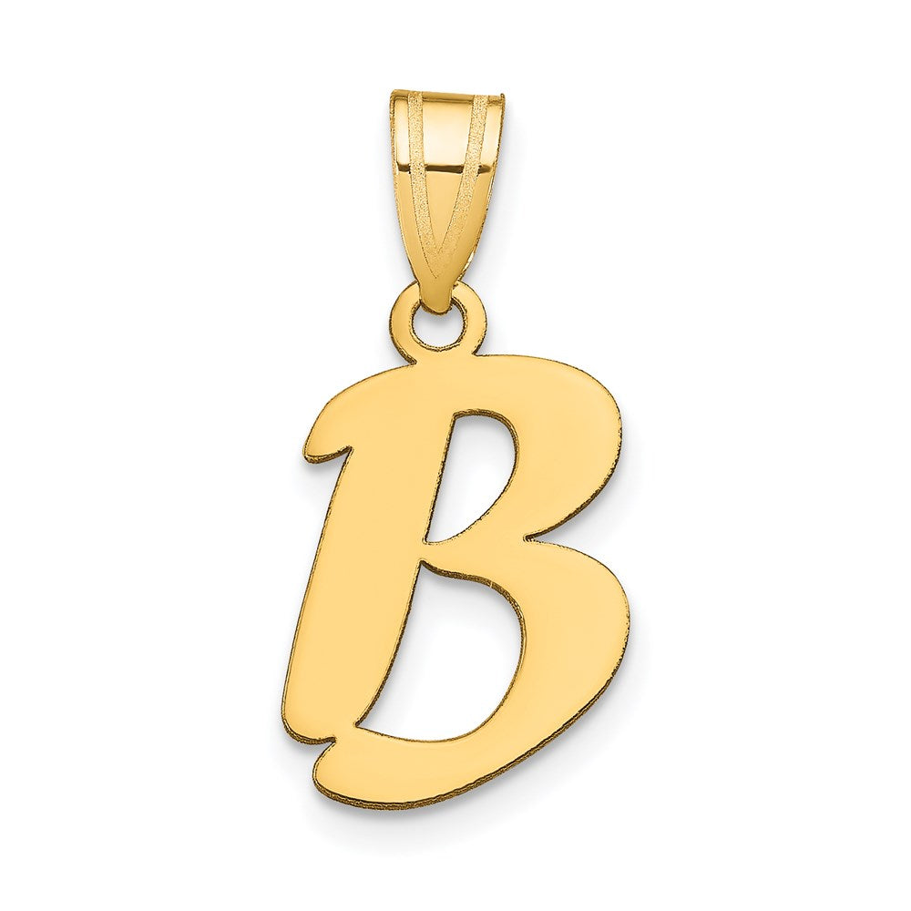 Polished Script Initial Pendants