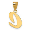 Polished Script Initial Pendants