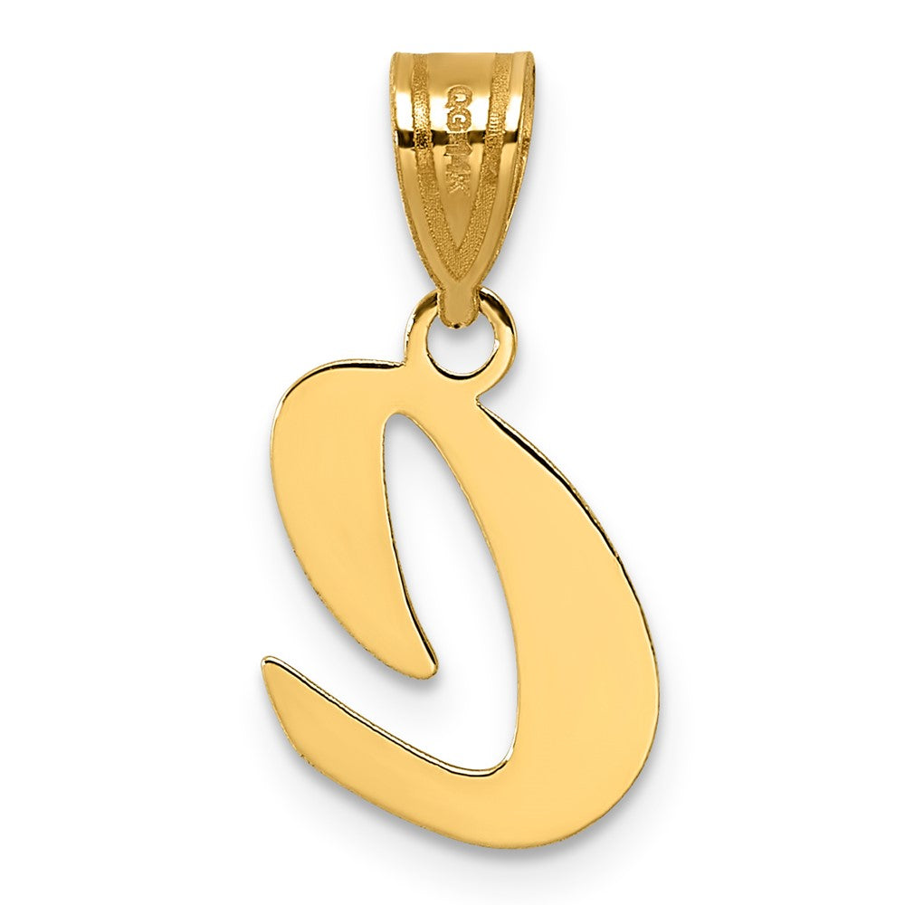Polished Script Initial Pendants
