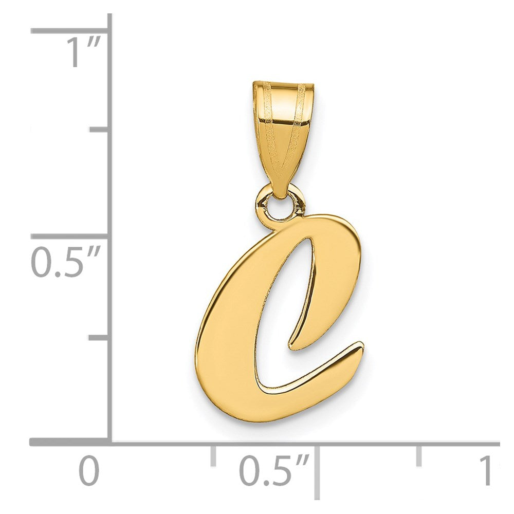Polished Script Initial Pendants