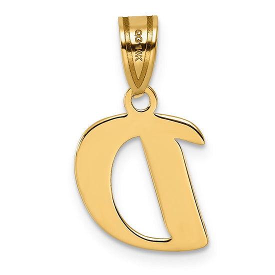 Polished Script Initial Pendants