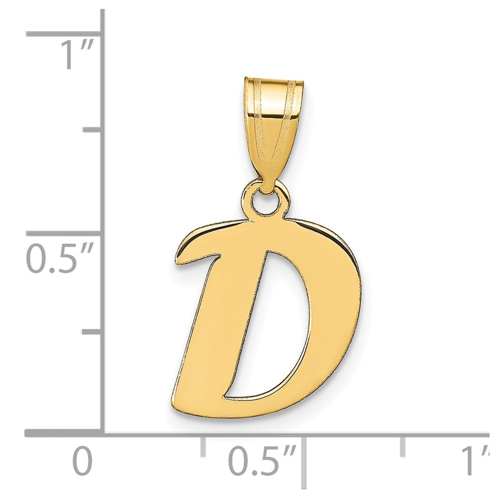 Polished Script Initial Pendants